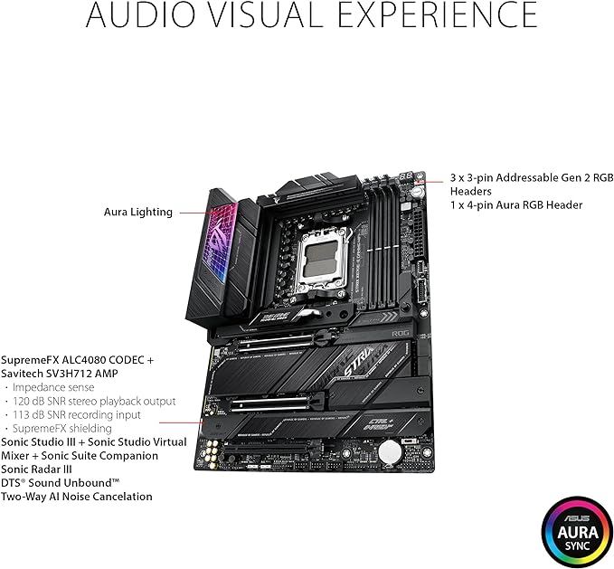 ASUS ROG Strix X670E-E Gaming Socket AM5(LGA 1718) Ryzen 7000 ATX Gaming Motherboard(18+2 Power Stages,PCIe® 5.0, DDR,4xM.2 Slots,USB 3.2 Gen 2x2, WiFi 6E,PCIe Slot Q-Release, M.2 Q-Latch) ASUS ROG Strix X670E-E Gaming Socket AM5(LGA 1718) Ryzen 7000 ATX Gaming Motherboard(18+2 Power Stages,PCIe® 5.0, DDR,4xM.2 Slots,USB 3.2 Gen 2x2, WiFi 6E,PCIe Slot Q-Release, M.2 Q-Latch)